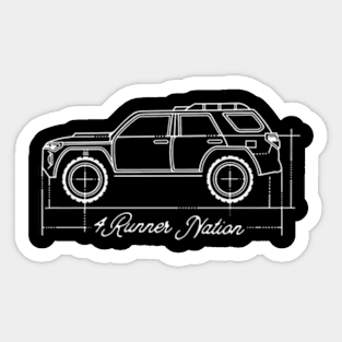 4Runner Nation 5Th Gen 4R Blue Sticker